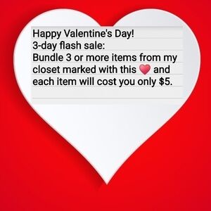 3×$15 Valentine's Day Flash Sale 💓Bundle Offer $5each